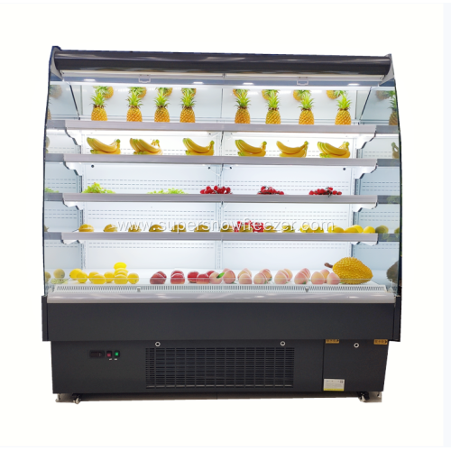 Curved fresh fruits and vegetable display chiller